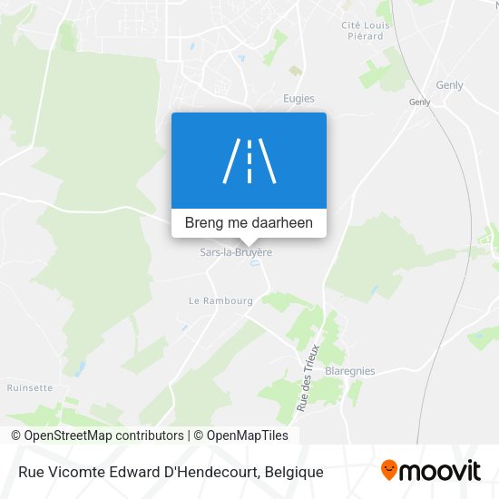 Rue Vicomte Edward D'Hendecourt kaart