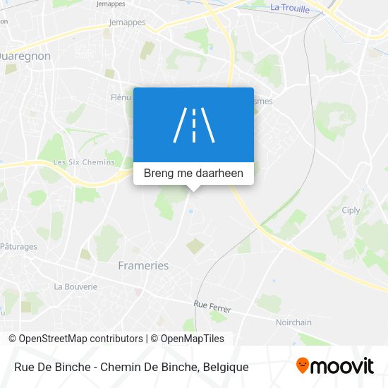 Rue De Binche - Chemin De Binche kaart