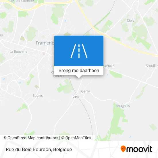 Rue du Bois Bourdon kaart