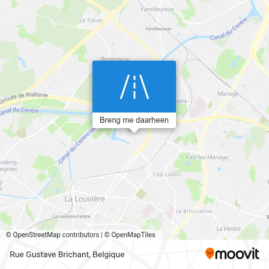 Rue Gustave Brichant kaart
