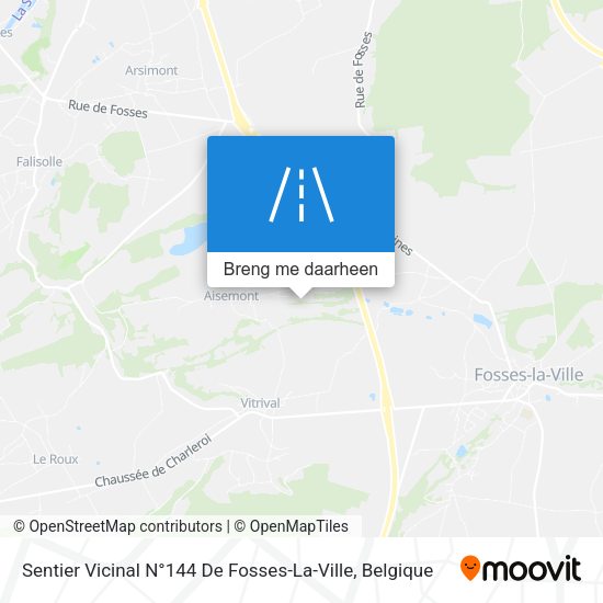 Sentier Vicinal N°144 De Fosses-La-Ville kaart