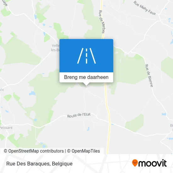 Rue Des Baraques kaart
