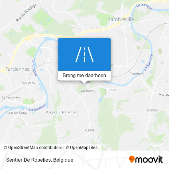 Sentier De Roselies kaart