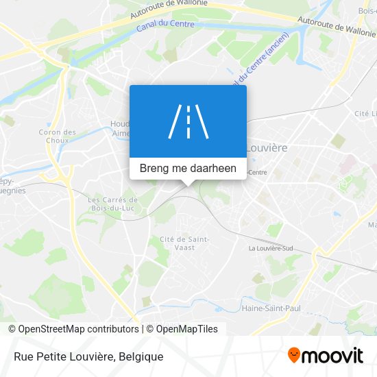 Rue Petite Louvière kaart
