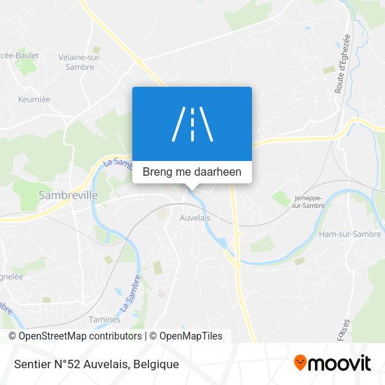 Sentier N°52 Auvelais kaart