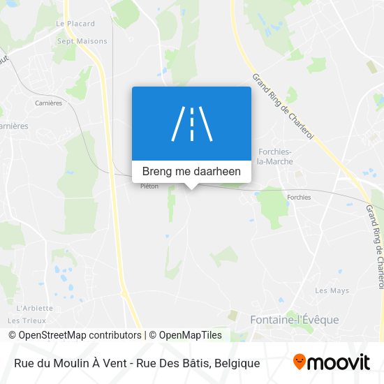 Rue du Moulin À Vent - Rue Des Bâtis kaart