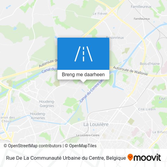 Rue De La Communauté Urbaine du Centre kaart