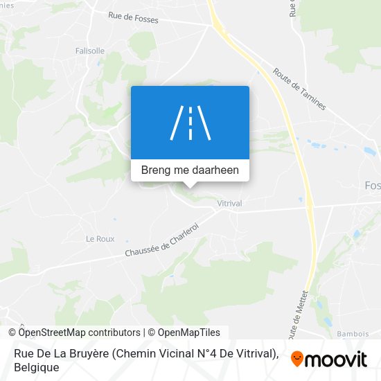Rue De La Bruyère (Chemin Vicinal N°4 De Vitrival) kaart