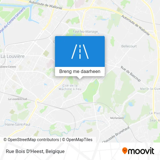 Rue Bois D'Heest kaart