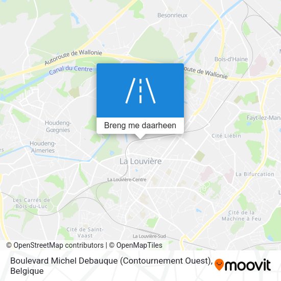 Boulevard Michel Debauque (Contournement Ouest) kaart