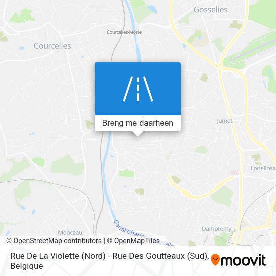 Rue De La Violette (Nord) - Rue Des Goutteaux (Sud) kaart
