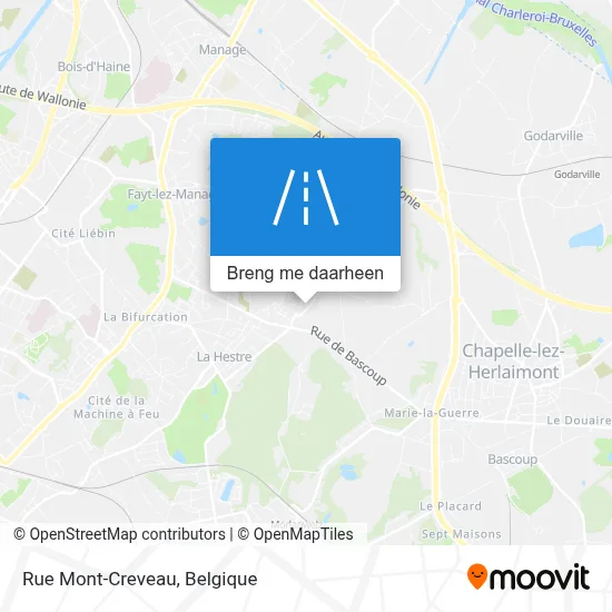 Rue Mont-Creveau kaart