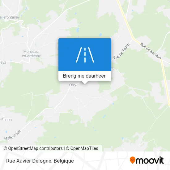Rue Xavier Delogne kaart