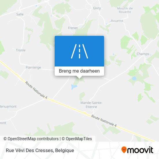 Rue Vêvi Des Cresses kaart