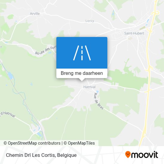 Chemin Drî Les Cortis kaart