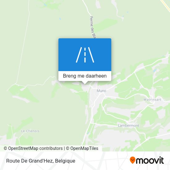 Route De Grand'Hez kaart