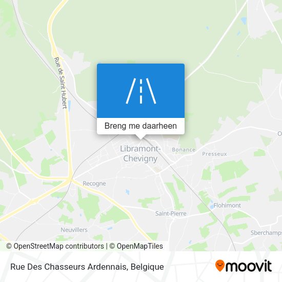 Rue Des Chasseurs Ardennais kaart