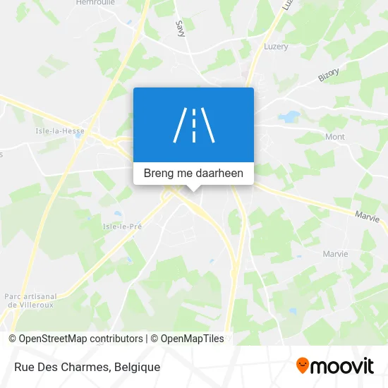 Rue Des Charmes kaart