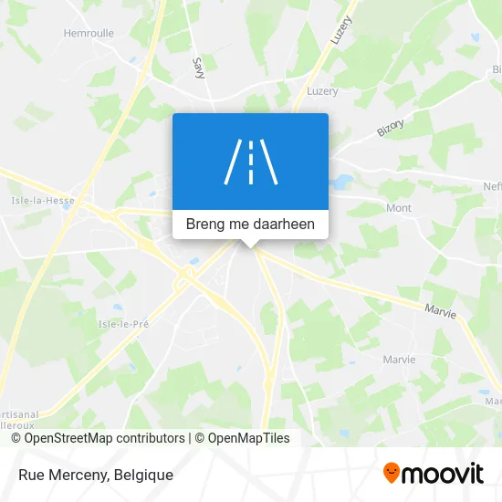 Rue Merceny kaart