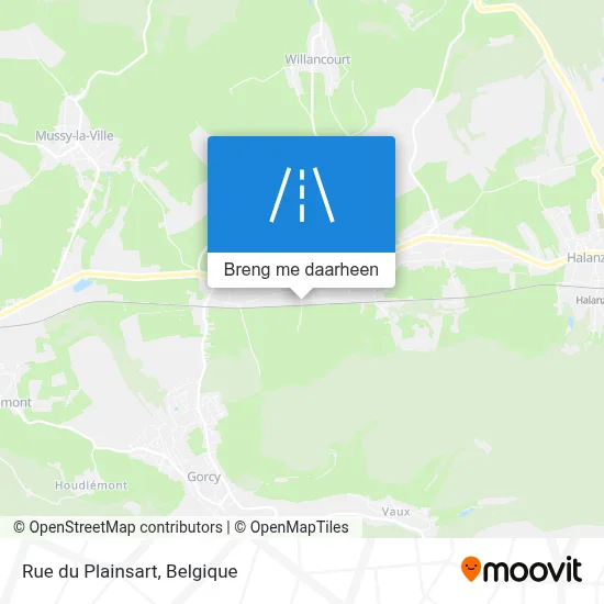 Rue du Plainsart kaart