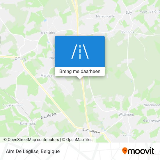 Aire De Léglise kaart