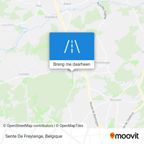 Sente De Freylange kaart