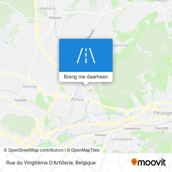 Rue du Vingtième D'Artillerie kaart