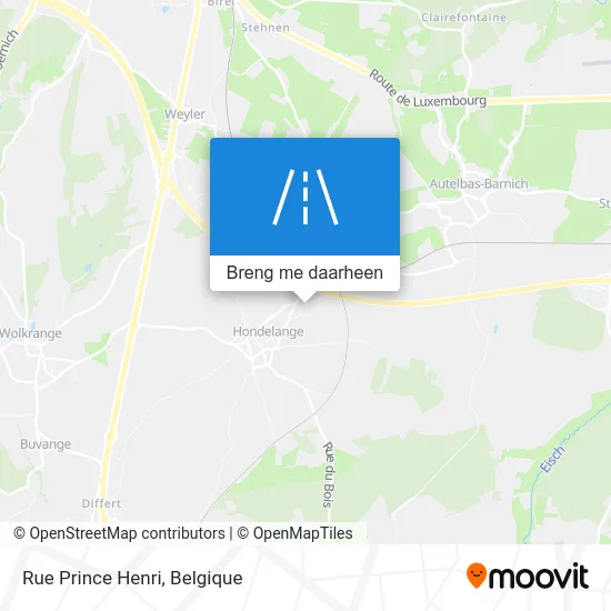 Rue Prince Henri kaart