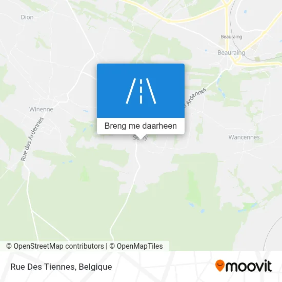 Rue Des Tiennes kaart