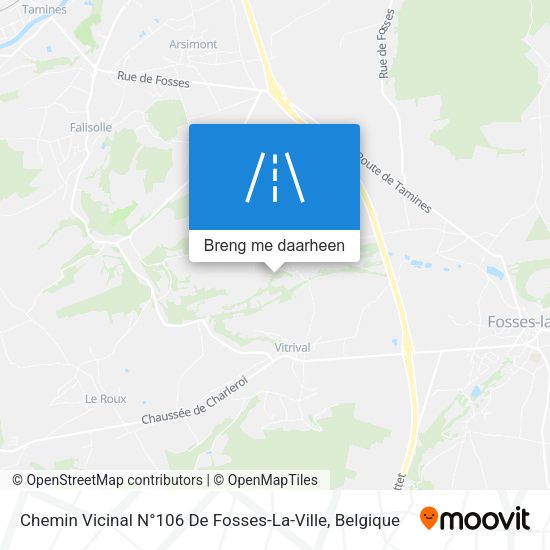 Chemin Vicinal N°106 De Fosses-La-Ville kaart