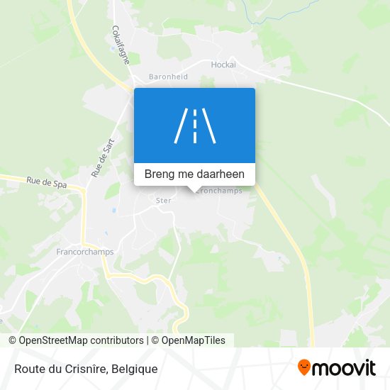 Route du Crisnîre kaart