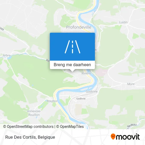 Rue Des Cortils kaart