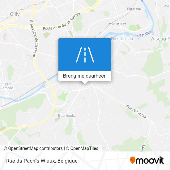 Rue du Pachîs Wiaux kaart