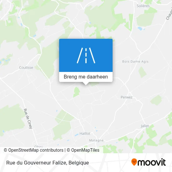 Rue du Gouverneur Falize kaart