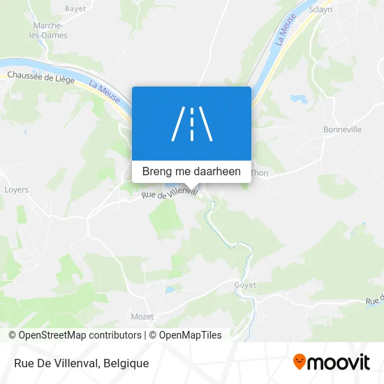 Rue De Villenval kaart