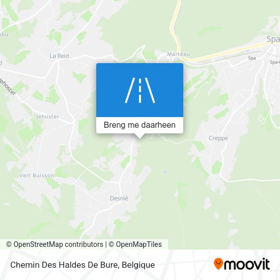 Chemin Des Haldes De Bure kaart