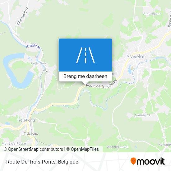 Route De Trois-Ponts kaart