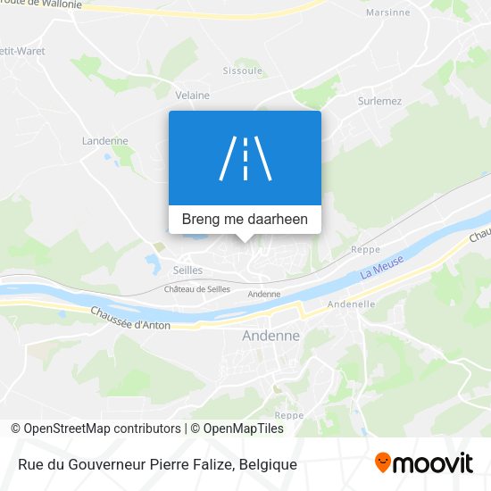 Rue du Gouverneur Pierre Falize kaart