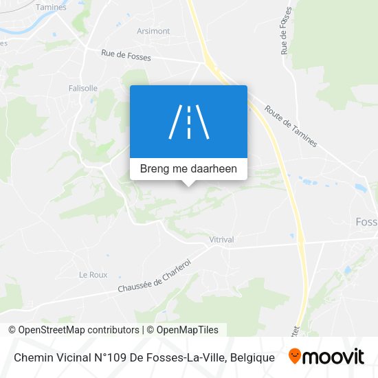 Chemin Vicinal N°109 De Fosses-La-Ville kaart