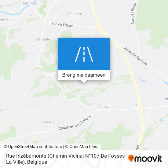 Rue Inzébamonts (Chemin Vicinal N°107 De Fosses-La-Ville) kaart