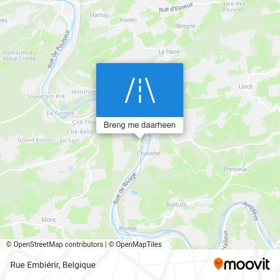 Rue Embiérir kaart