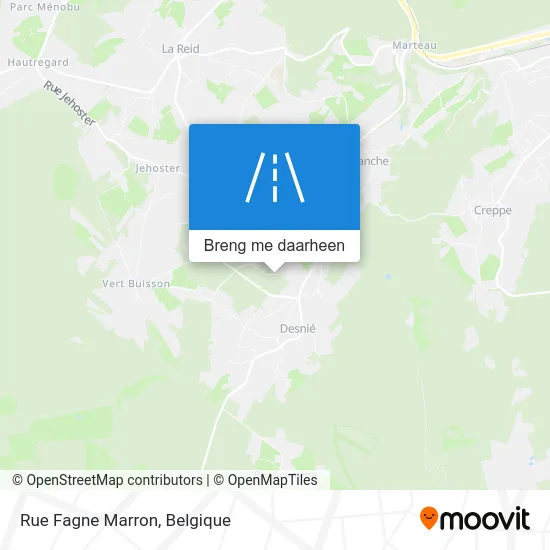 Rue Fagne Marron kaart