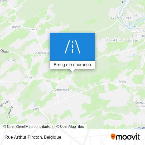 Rue Arthur Piroton kaart