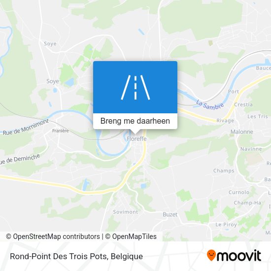 Rond-Point Des Trois Pots kaart