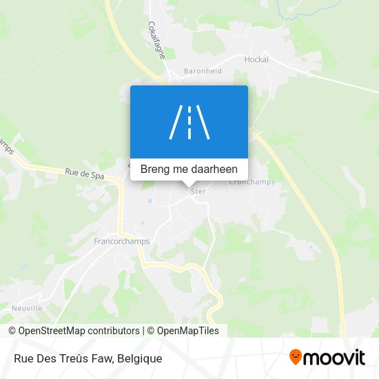 Rue Des Treûs Faw kaart
