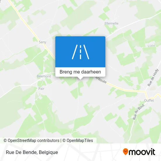 Rue De Bende kaart