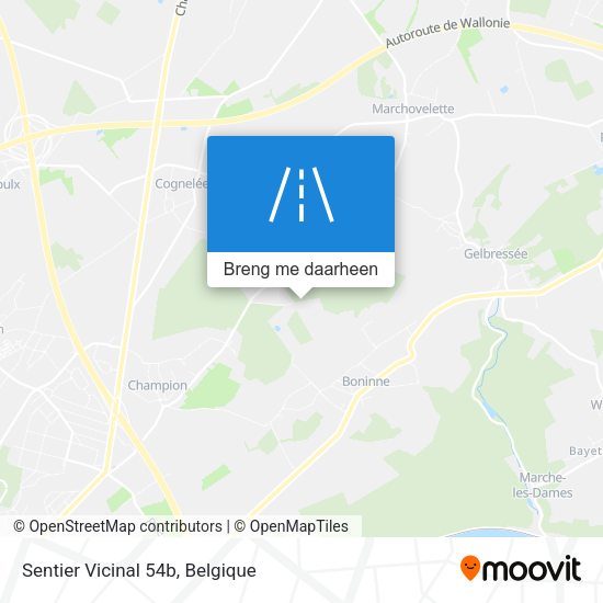 Sentier Vicinal 54b kaart