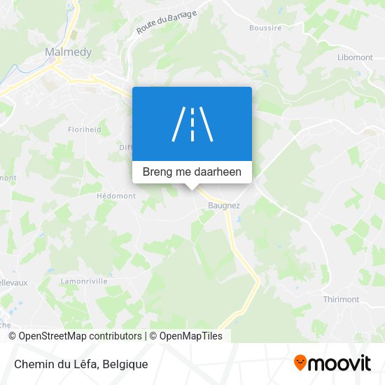Chemin du Lêfa kaart