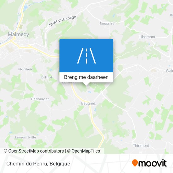 Chemin du Pêrirû kaart
