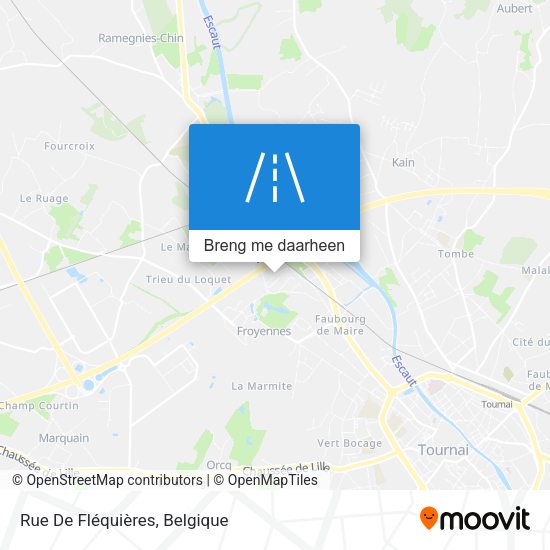 Rue De Fléquières kaart